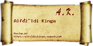Alföldi Kinga névjegykártya